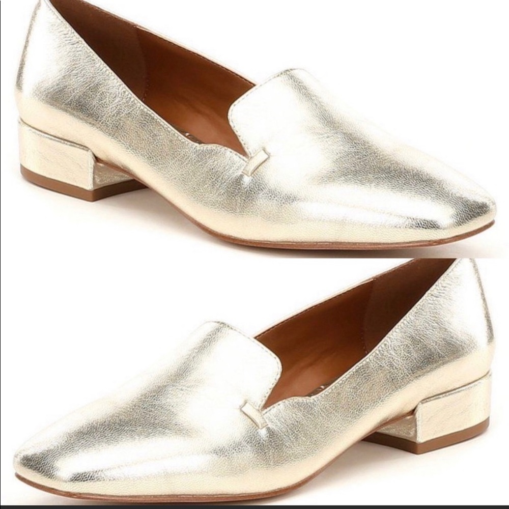 H By Halston Leather Slip-on Loafers